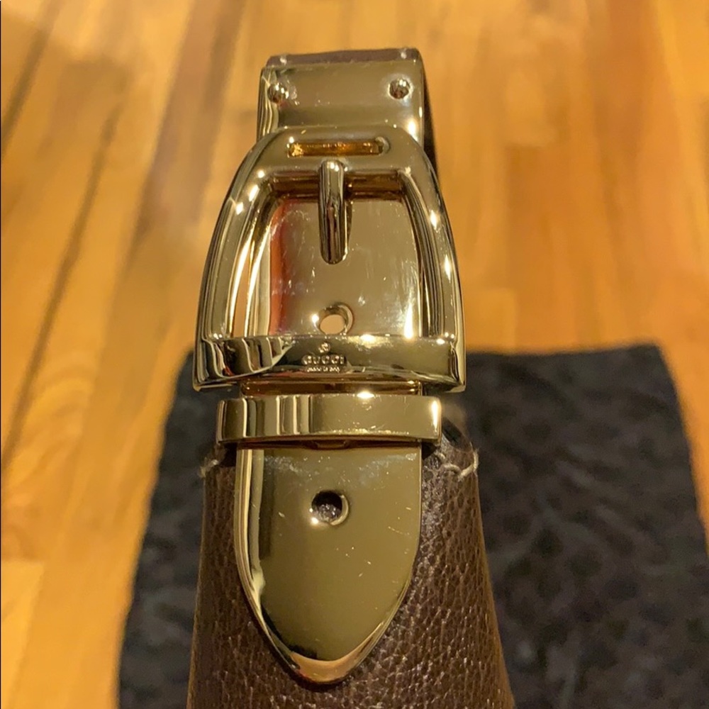 Gucci Logo Fabric Hobo with Metal Lock on side - Picture 3 of 6